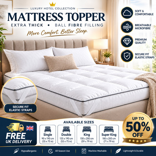 Hotel quality mattress topper - mattress,